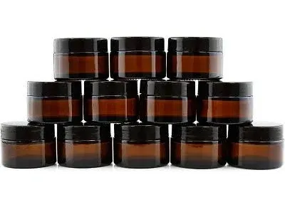 Cornucopia Brands 1oz Amber Glass Jars (12pk)