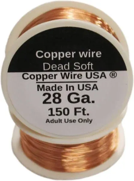 Bare Copper Wire/Choose : 10 Ga To 30 Ga (26 Ga 100 Ft Spool)