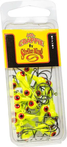 Strike King Mr. Crappie Jig Heads - 25 Pack,Limetreus<wbr/>e, 0.12