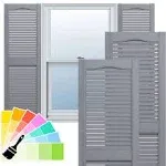 Builders Edge Louvered Vinyl Shutters