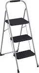 Cosco 3-Step Big Step Folding Stool - 200 lb Capacity, Light Gray