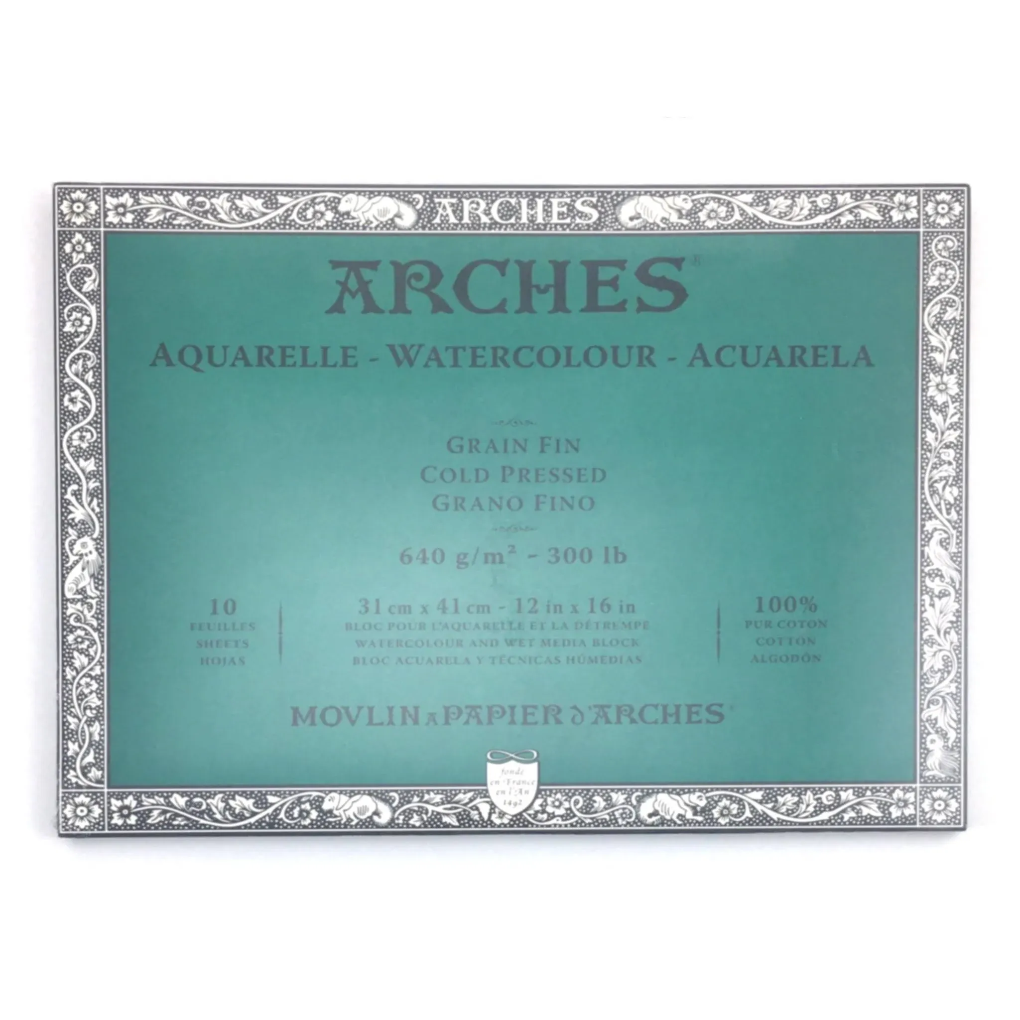 Arches Aquarelle Watercolor Block 300 lb. Cold Press 12 in. x 16 in.