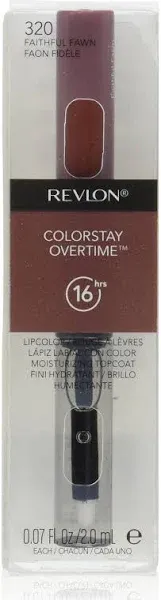 Revlon ColorStay Overtime Liquid Lipcolor, faithful fawn - 0.07 fl oz tube