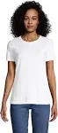 Lands' End Women's Relaxed Supima Cotton Crew Neck T-Shirt