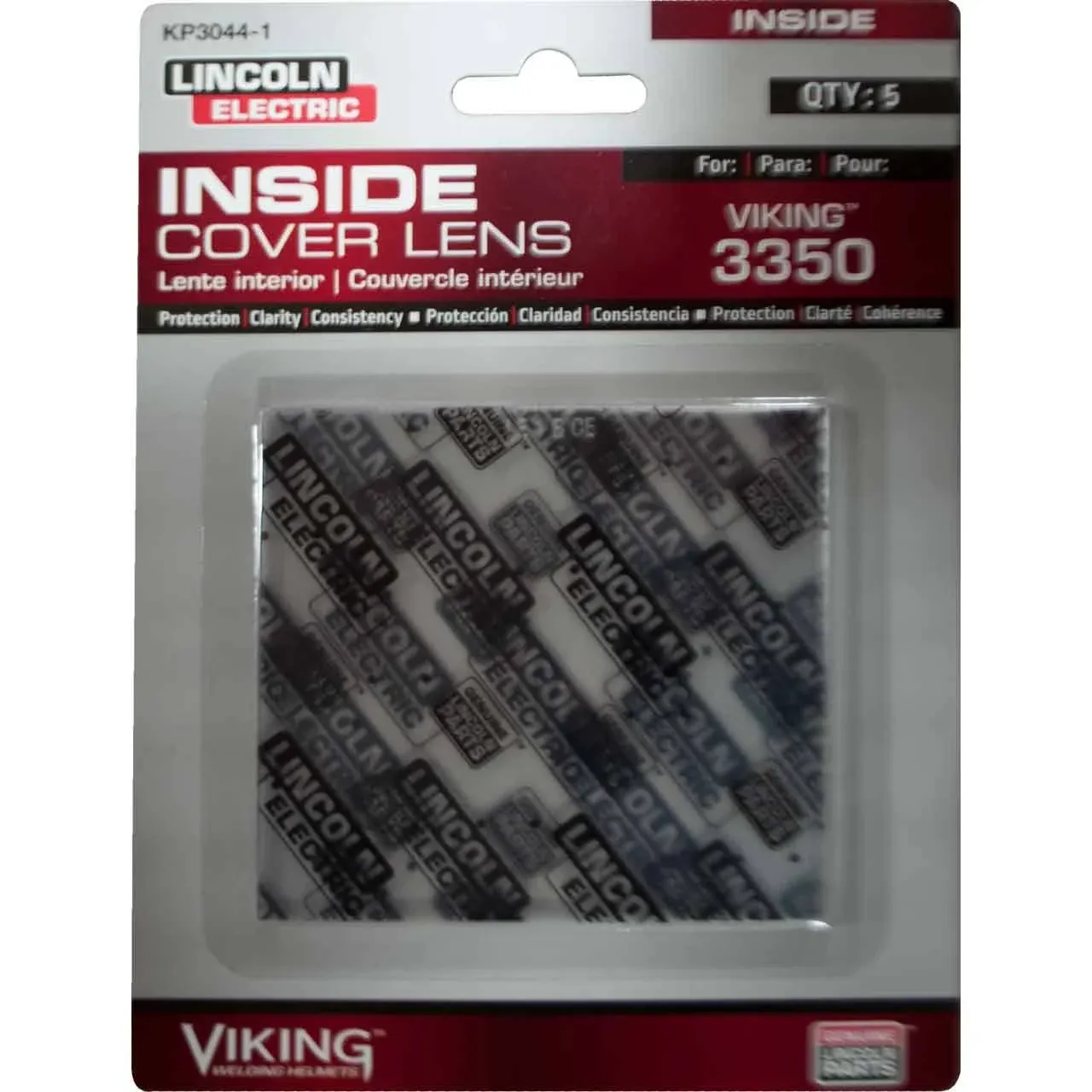 Lincoln Electric KP3044-1, 3.73x3.53x.04 Welding Helmet Cover Plate Clear 5 Pack