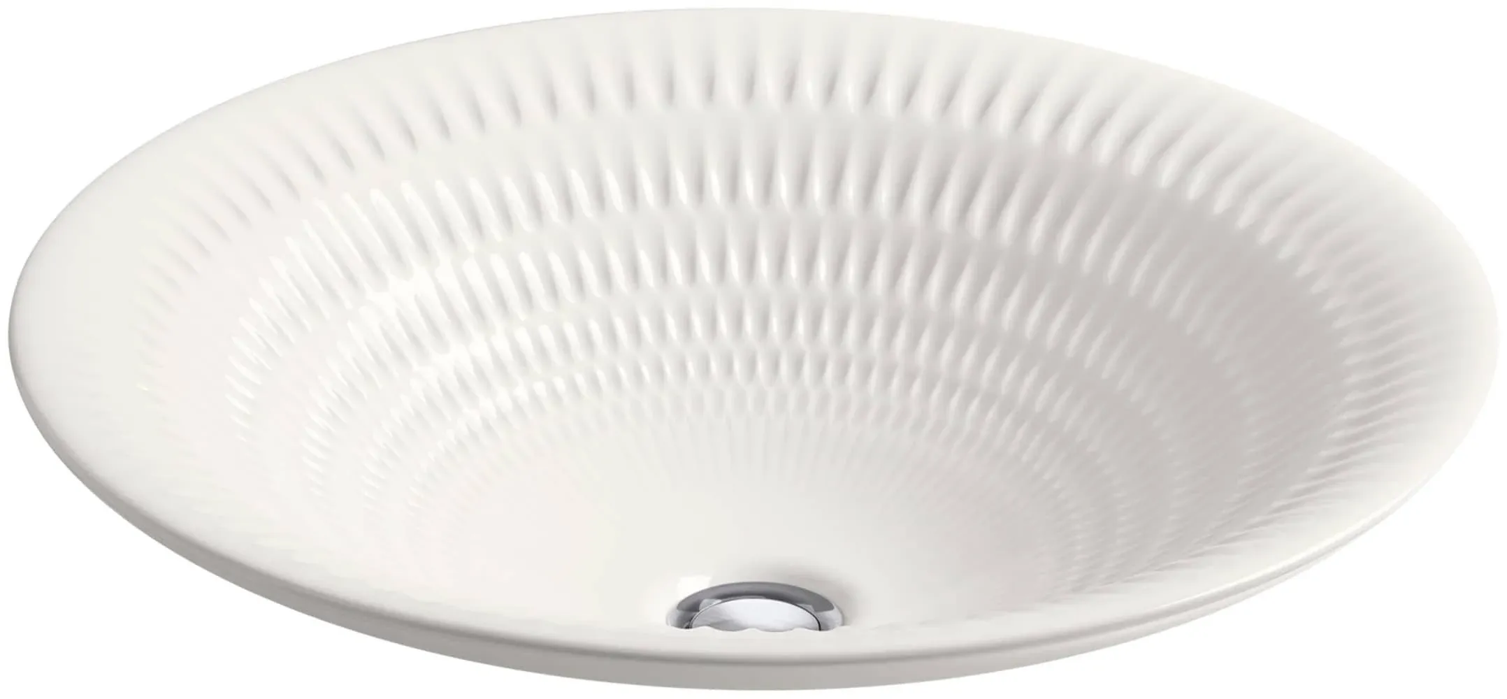 Kohler K-17890-RL-K8 Derring Carillon Round Wading Pool Bathroom Sink Translucent White