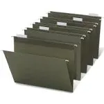 Office Depot Brand Hanging Folders, 1/5 Cut, Letter size, 100% Recycled, Green, Pack of 25