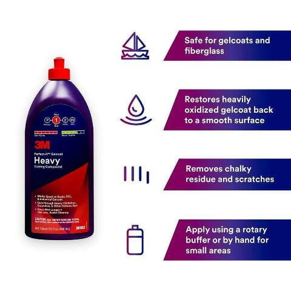 3M 36102 Perfect-It 1 qt Gelcoat Heavy Cutting Compound