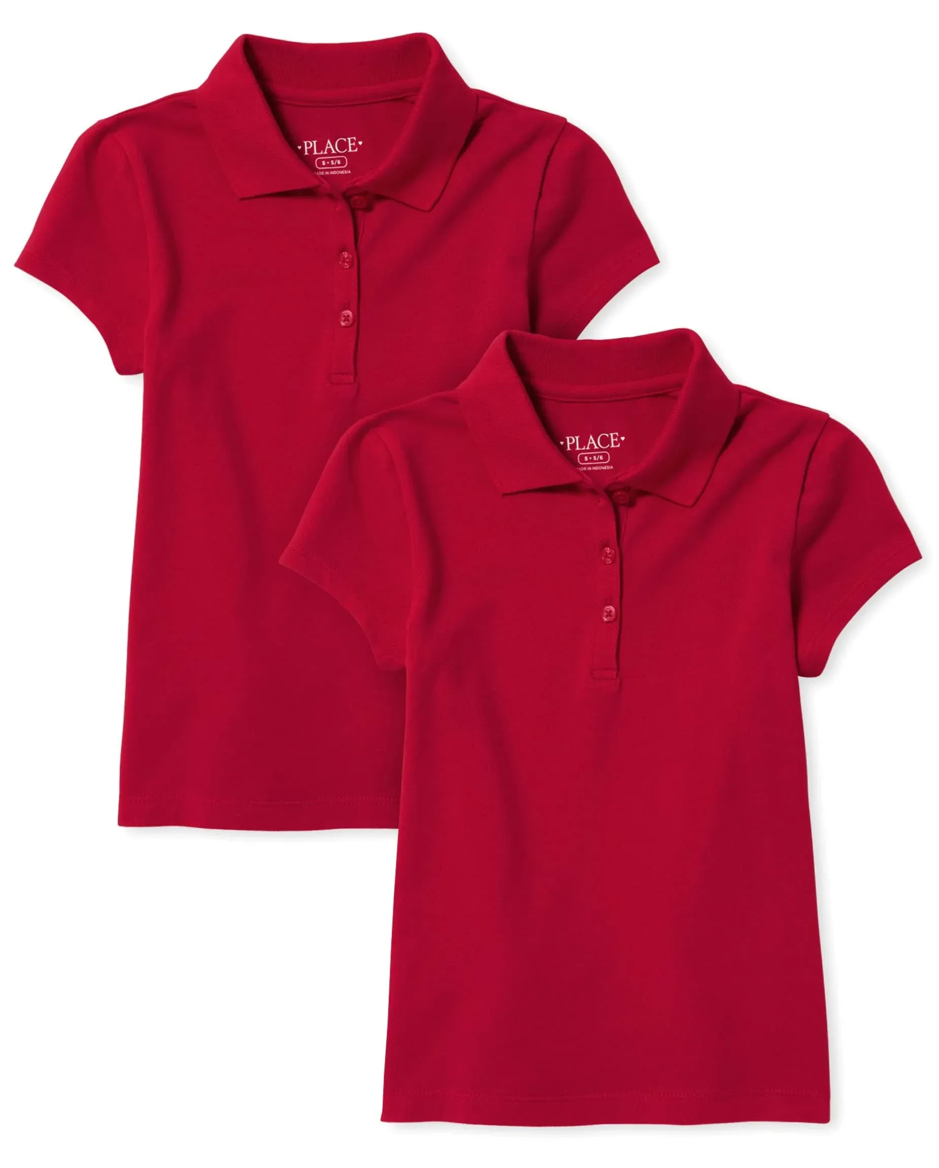 The Children's Place Girls Uniform Short Sleeve Pique Polo