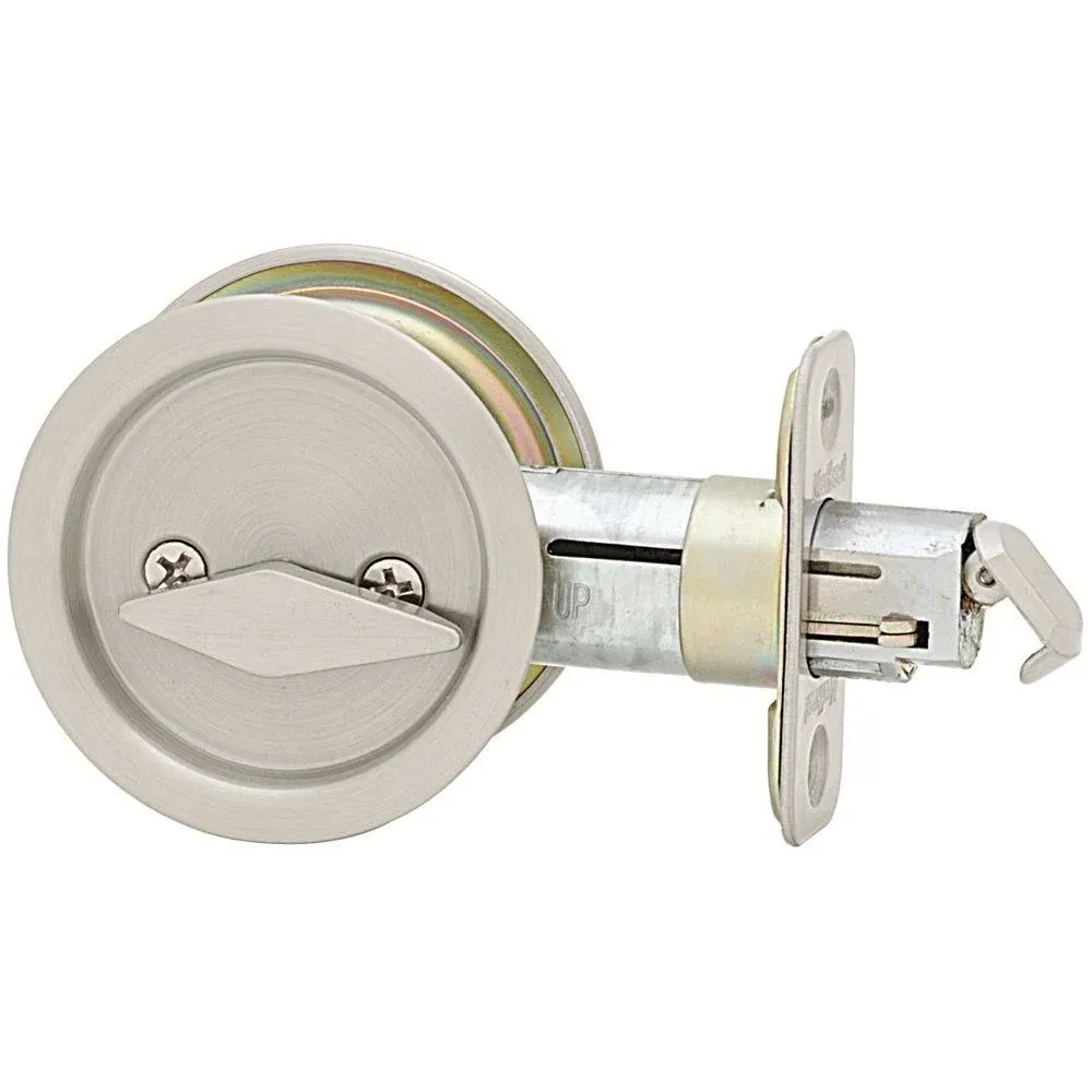 Kwikset 335 Satin Nickel Round Privacy Bed/Bath Pocket Door Lock NEW - QTY AVAIL