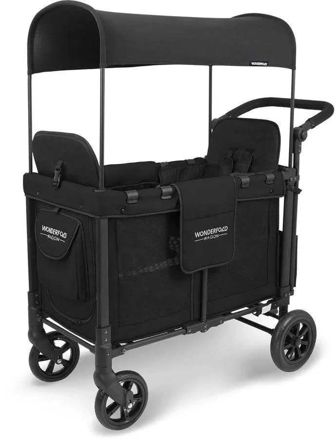 Wonderfold W2 Elite Double Stroller Wagon (Volcanic Black)