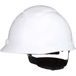 3M SecureFit Hard Hat H-701SFR-UV, White, 4-Point Pressure Diffusion Ratchet Suspension, with Uvicator