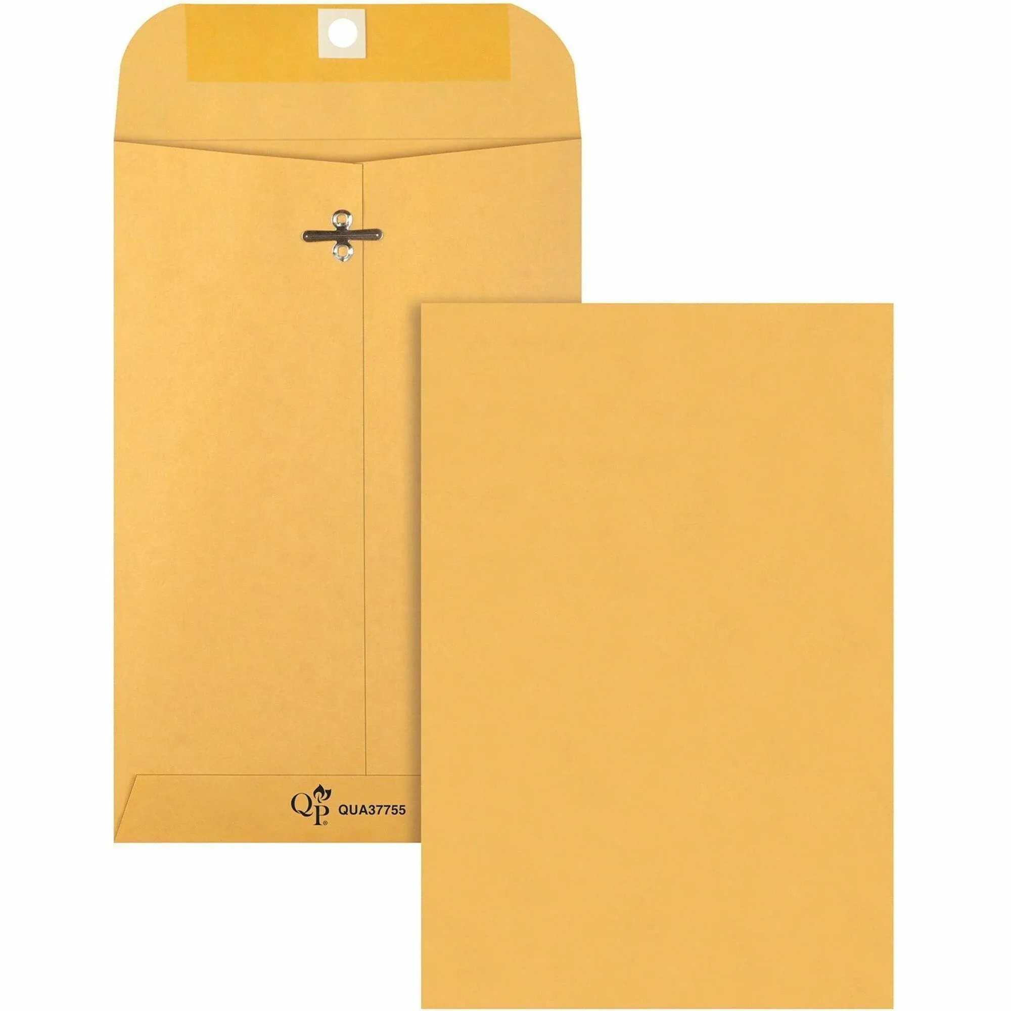 Quality Park Clasp Envelope 6 x 9 28lb Brown Kraft 100/Box