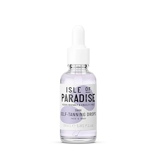 Isle of Paradise zelfbruinende druppels - kleurcorrigerende zelfbruinende druppels voor geleidelijke gloed, veganistisch en dierproefvrij, 1.01 fl oz