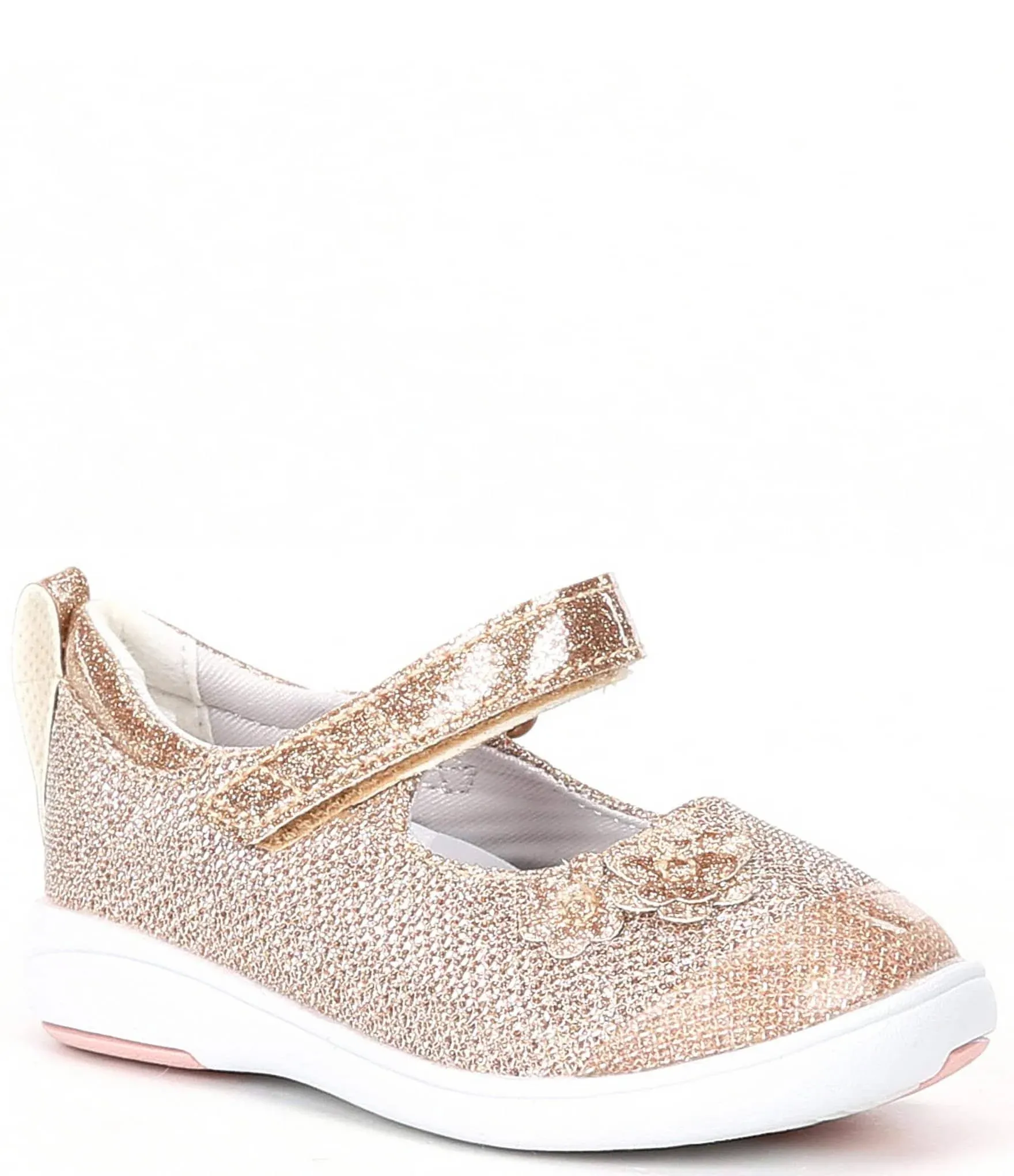 Shop Stride Rite Girls' Holly Mary Jane Flats - Baby, Toddler In Rose Gold