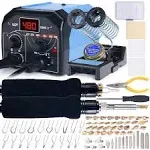 WEP 939D-II 2-IN-1 Wood Burning Kit 86-IN-1 with 51 Solid Points and 20 Wire ...