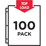 Avery Top-Load Sheet Protector Economy Gauge Letter Clear 100/Box