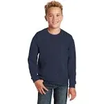 Jerzees 562B Youth NuBlend Crewneck Sweatshirt - J Navy - S