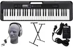 Casio CT-S300 PPK 61-Key Premium Keyboard Pack with Stand, Headphones & Power Supply, Black