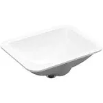 Kohler K-20000-0 Caxton Rectangle Undermount Bathroom Sink - White