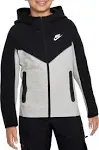 Kids' Nike Sportswear Tech Fleece Full Zip Hoodie Small Grey /Black