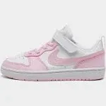 Nike Court Borough Low Recraft Big Kids' Shoes - White/Pink Foam