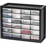 IRIS 24 Drawer Parts Cabinet, Black