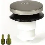 Toe Touch (Tip Toe, Foot Actuated) Bath Tub/Bathtub Drain Stopper Includes 3/8" and 5/16" Fittings Brushed Nickel