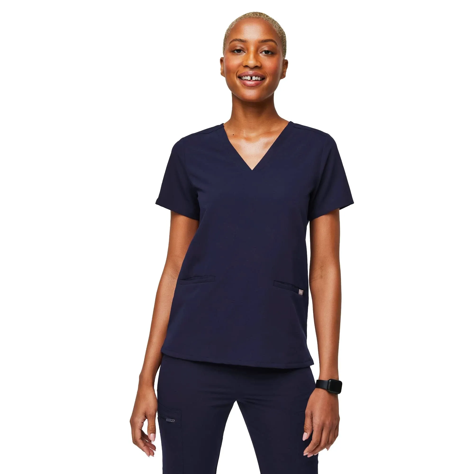 Casma Three-Pocket Scrub Top - Navy (L)