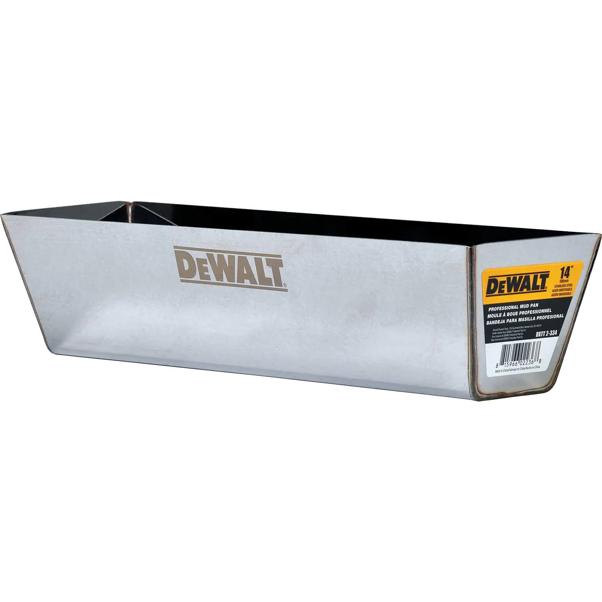 DEWALT 14&#034; Drywall Mud Pan Heli-Arc Weld Contoured Bottom | DXTT-2-334