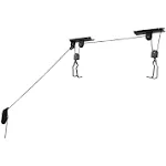 Bike Hoists - Overhead Pulley System with 100 Lb Capacity for Bicycles or Ladder