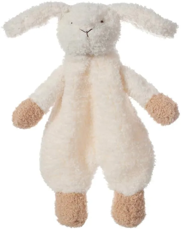 Apricot Lamb Stuffed Animals Security Blanket White Bunny 10 inch, Hug-bunny 