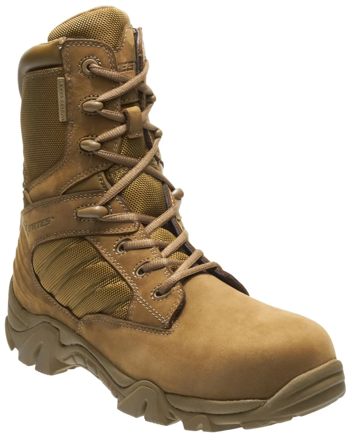 "Bates Men's GX-8 Coyote Composite Toe Side Zip Waterproof Boots E04272"