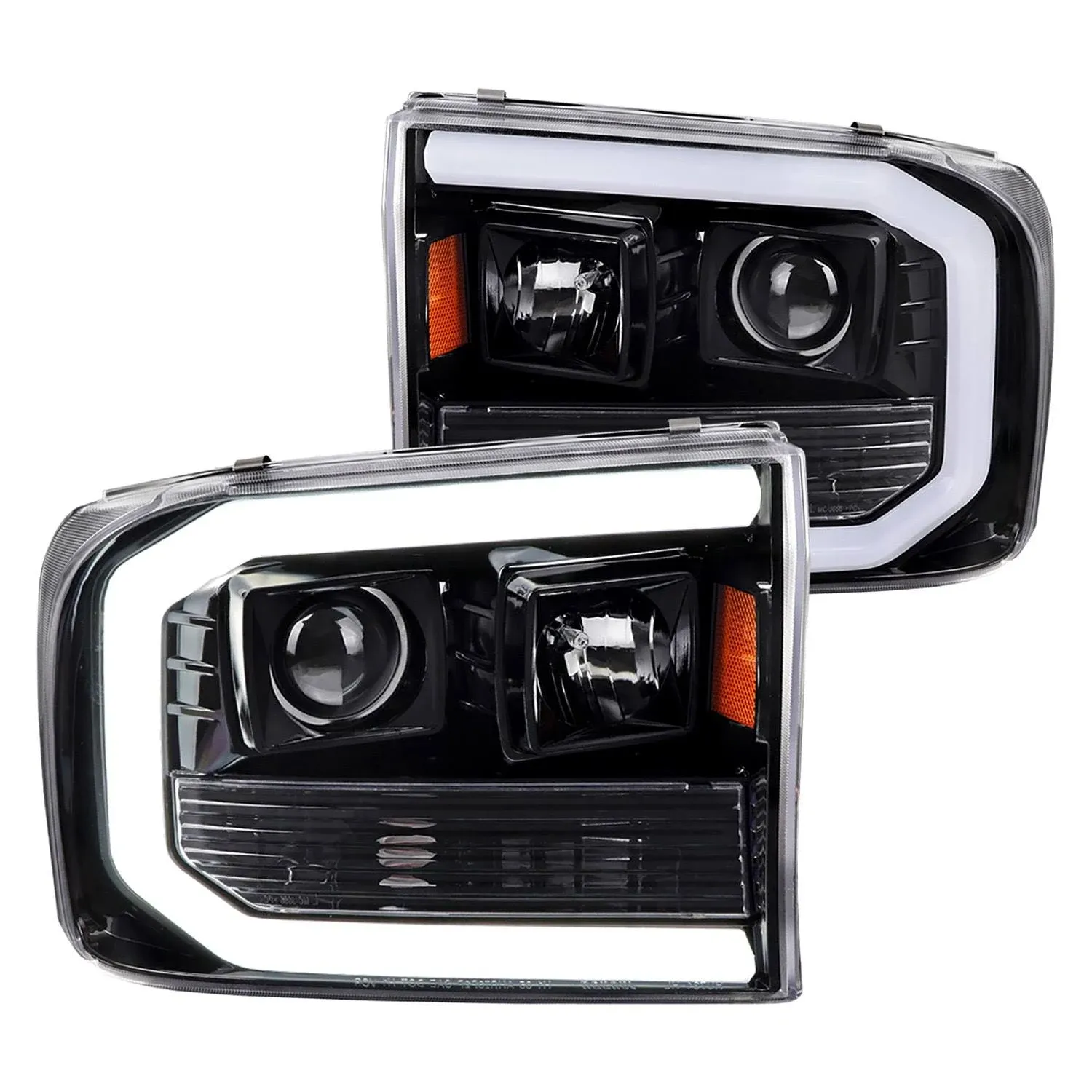 Ford Superduty Spec-D Black DRL Projector Headlights