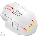 Redragon RGB Wireless Gaming Mouse Impact Elite M913 | 20 Programmable Buttons | 12 Side Buttons MMO Mouse White