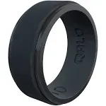 Men's QALO Polished Step Edge Silicone Ring