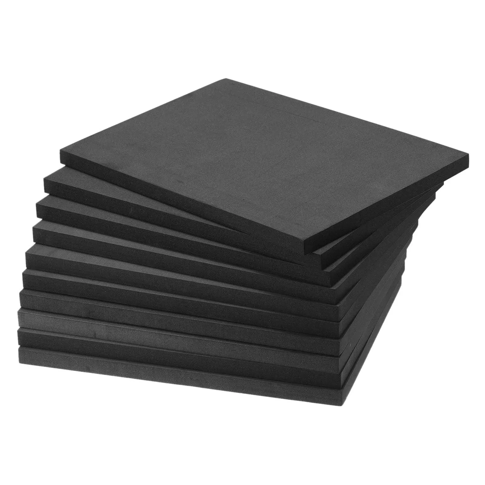 EVA Foam Sheets Black 9.6 Inch x 9.6 Inch 10mm Thickness for Crafts DIY 10Pcs