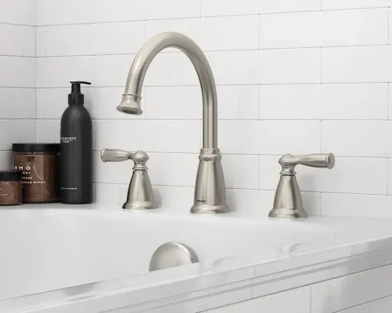 Banbury 2-Handle Deck-Mount High Arc Roman Tub Faucet & Valve ~ Spot Resist