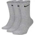 Nike Everyday Cushioned Training Crew Socks (3 Pairs) in Dark Grey Heather, Size: Medium | SX7664-063