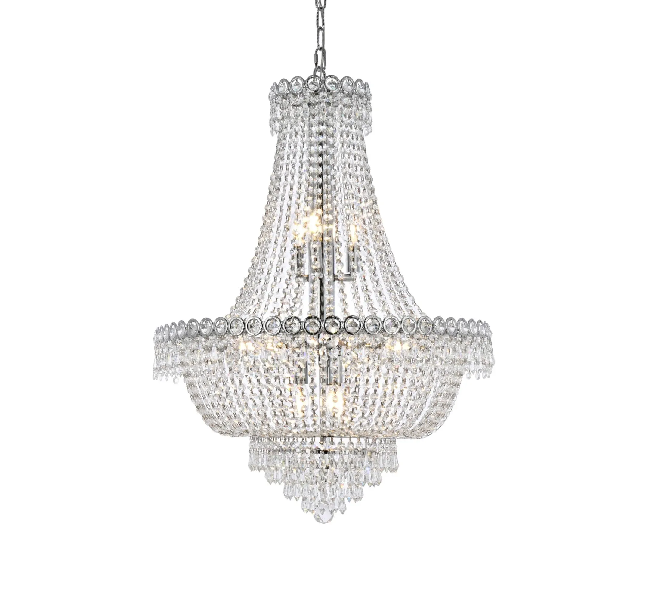 Elegant Lighting 12 Light Chandelier from the Century collection in Gold finish