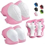 Wemfg Kids Protective Gear Set Knee Pads for Kids 3-14 Years Toddler Knee and Elbow Pads with Wrist Guards 3 in 1 for Skating CY, Blue