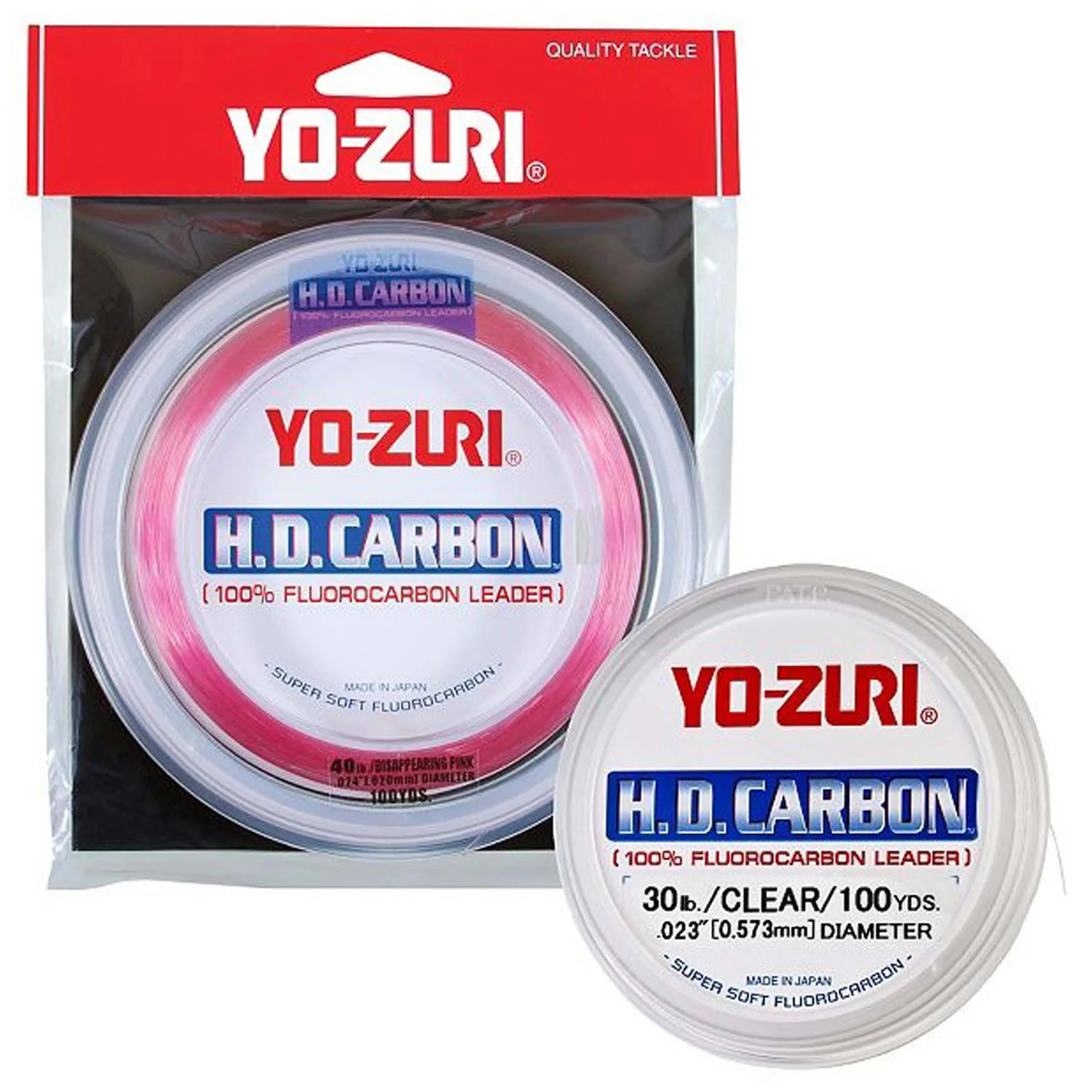 Yo-Zuri HD Disappearing Pink Fluorocarbon Leader 100yd - 30lb