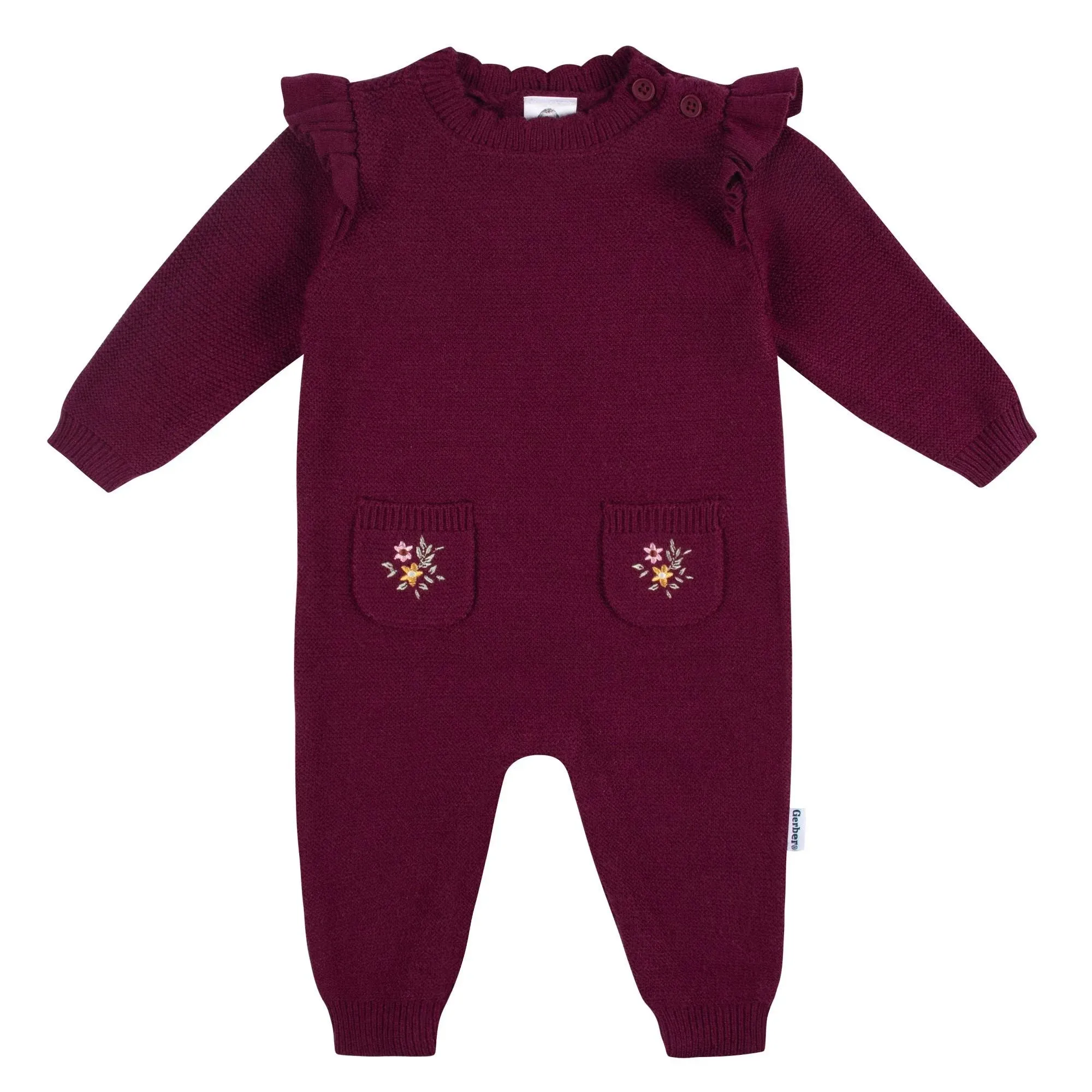 Gerber Baby Boys Sweater Knit Romper