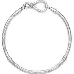 Pandora Moments Infinity Knot Snake Chain Bracelet, 16cm