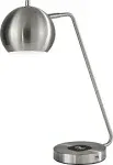 Adesso Emerson AdessoCharge Desk Lamp in Brushed Steel