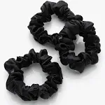 Silk Large Scrunchies in Gold, Black, and Leopard - Elastic Scrunchies Set (3...