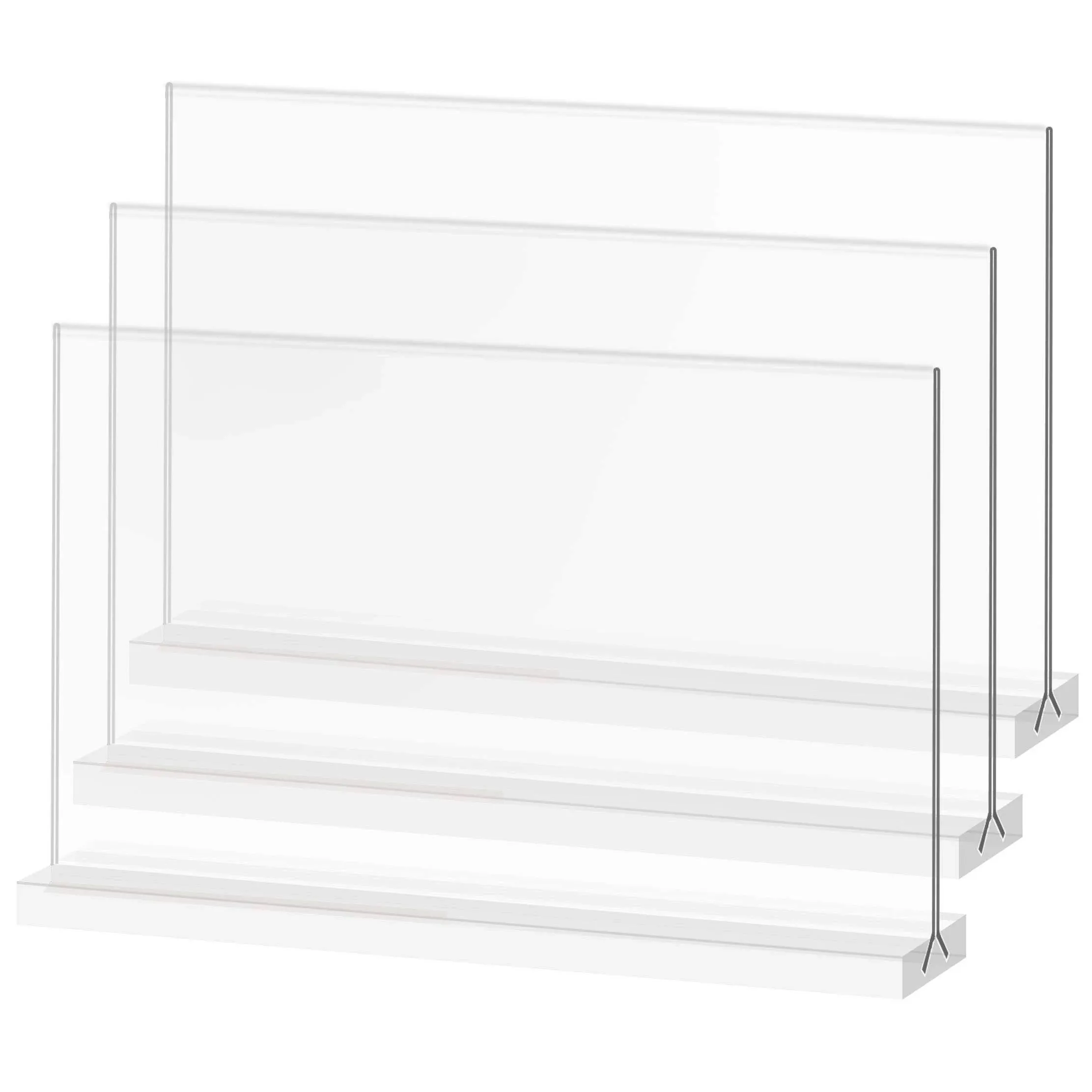 NEWNEWSHOW 8.5x11 Acrylic Sign Holder 3 Pack