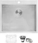 Ruvati 25" x 22" x 12" 16 Gauge Stainless Steel Laundry Utility Sink