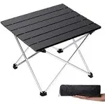 Grope Small Folding Camping Table with Aluminum Table Top, Beach Table for Sand with Carrying Bag,Prefect for Outdoor,Picnic,BBQ,Cooking,Festival