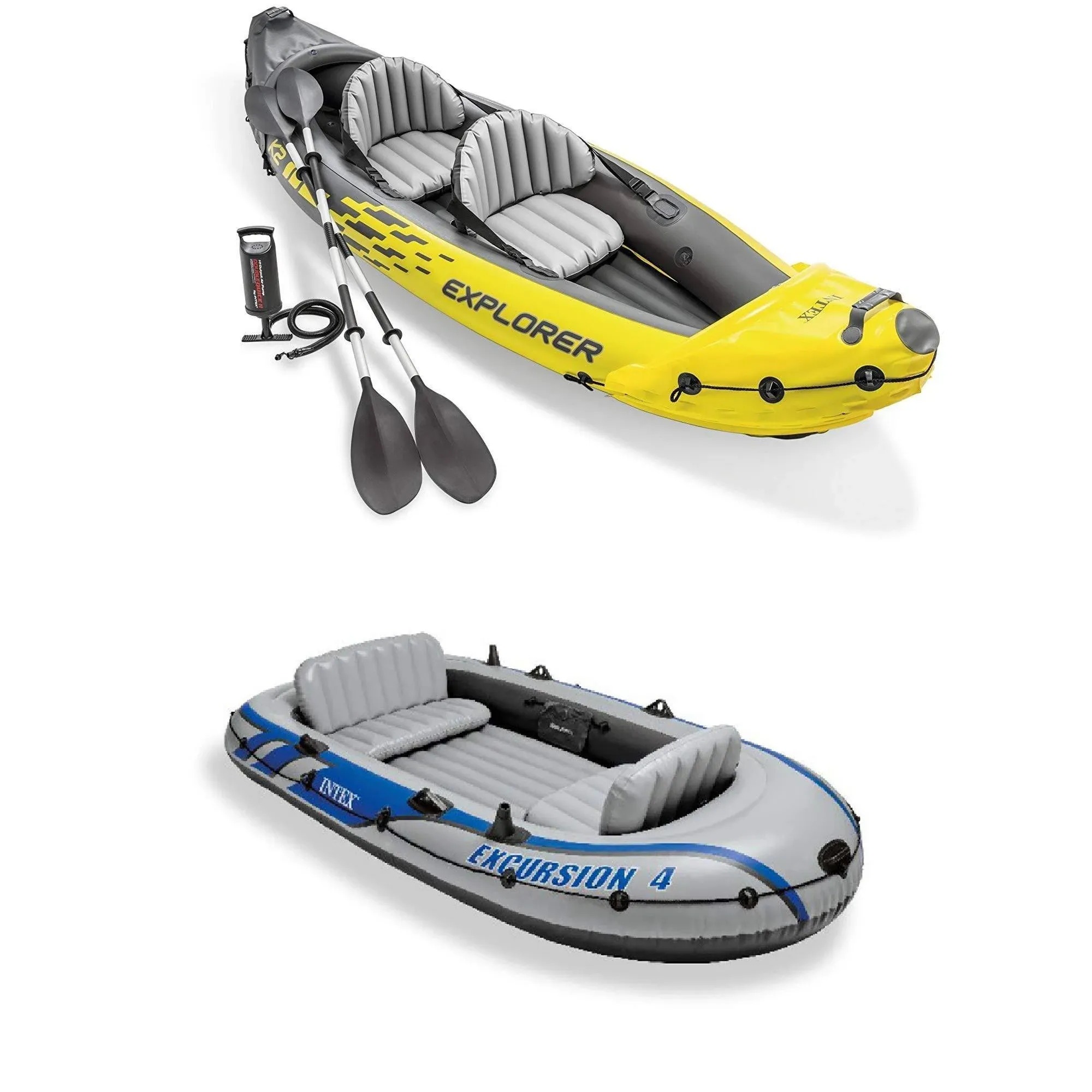 Aluminum Oars, Manual And Electric Pumps, And A 2-Person Inflatable Kayak Are